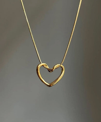 Golden heart neckless - Stainless Steel